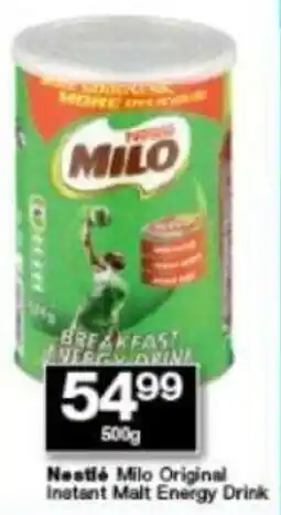 Checkers Nestlé Milo Original Instant Malt Energy Drink 500g offer