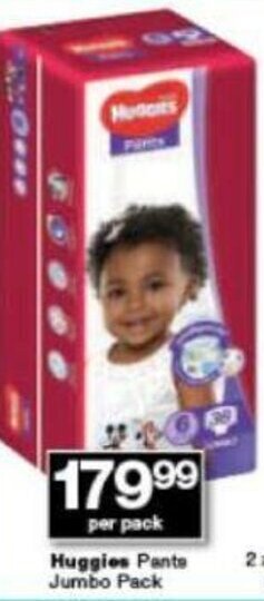 Huggies Pants Jumbo Pack offer at Checkers