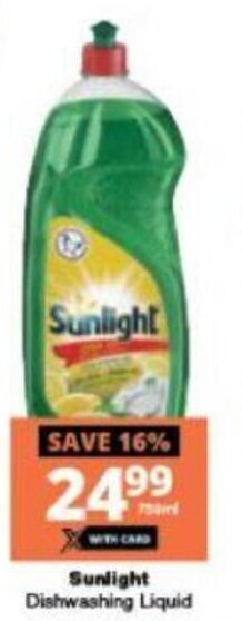Checkers Sunlight Dishwashing Liquid offer