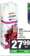 Spar SPAR 100% Fruit Juice Blend 1 litre Assorted offer