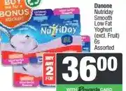 Spar Danone Nutriday Smooth Low Fat Yoghurt (excl. Fruit) 6s Assorted - Buy 2 for offer
