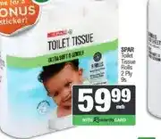 Spar SPAR Toilet Tissue Rolls 2 Ply 9s offer