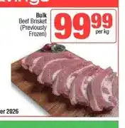 Spar Bulk Beef Brisket (Previously Frozen) offer