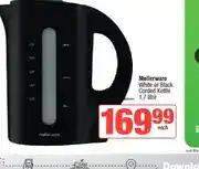 Spar Mellerware White or Black Corded Kettle 1,7 litre offer