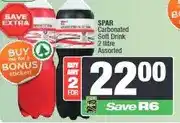 Spar SPAR Carbonated Soft Drink 2 litre Assorted (Any 2) offer