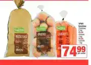 Spar SPAR freshline Potatoes 2 kg PLUS Onions 2 kg PLUS Carrots 1 kg offer