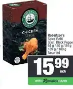 Spar Robertson's Spice Refill 64 g / 80 g / 84 g / 89 g / 100 g Assorted offer