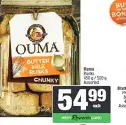 Spar Ouma Rusks 450 g / 500 g Assorted offer