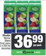 Spar Rhodes Nectar Blend Fruit Juice 6 x 200 ml Assorted offer