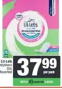 Spar Lil-Lets Pantyliners 50s Assorted offer
