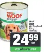 Spar SPAR Woof Wet Dog Food 820 g Assorted offer