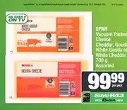 Spar SPAR Vacuum Packed Cheese Cheddar, Gouda, White Gouda or White Cheddar 700 g offer