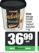 Spar SPAR Indulge Double Cream Yoghurt Assorted 1 kg offer