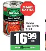 Spar Rhodes Braai Relish 410 g offer