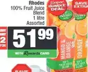 Spar Rhodes 100% Fruit Juice Blend 1 litre Assorted - Buy 2 for offer