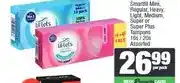 Spar Lil-lets Smartfit Mini, Regular, Heavy, Light, Medium, Super or Super Plus Tampons 16s/20s offer