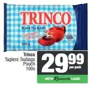 Spar Trinco Tagless Teabags Pouch 100s offer