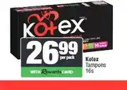 Spar Kotex Tampons 16s offer
