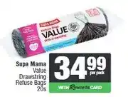Spar Supa Mama Value Drawstring Refuse Bags 20s offer