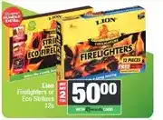 Spar Lion Firelighters or Eco Strikers 12s (Buy any 2) offer