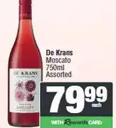 Spar De Krans Moscato 750ml Assorted offer