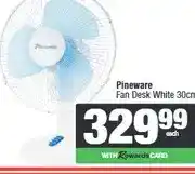 Spar Pineware Fan Desk White 30cm offer