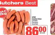 Spar SPAR Country Value Smoked Russians Assorted 2 kg offer