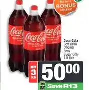 Spar Coca-Cola Soft Drink Original / Less Sugar Only 1.5 litre (Buy 3) offer