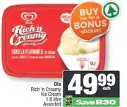 Spar Ola Rich 'n Creamy Ice Cream 1.8 litre Assorted offer