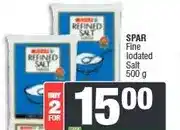 Spar SPAR Fine Iodated Salt 500 g - Buy 2 for offer