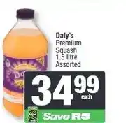 Spar Daly's Premium Squash 1.5 litre Assorted offer