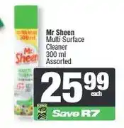 Spar Mr Sheen Multi Surface Cleaner 300 ml Assorted offer