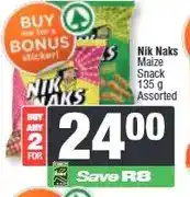 Spar Nik Naks Maize Snack 135 g Assorted - Buy 2 for offer