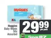 Spar Huggies Baby Wipes 56s Assorted offer