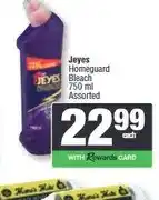 Spar Jeyes Homeguard Bleach 750 ml Assorted offer