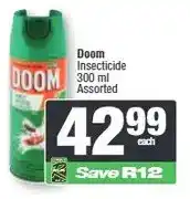 Spar Doom Insecticide 300 ml Assorted offer