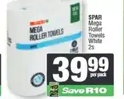 Spar SPAR Mega Roller Towels White 2s offer