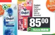 Spar Comfort Fabric Softener Refill 800 ml Assorted (any 2 for) offer