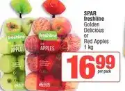 Spar SPAR freshline Golden Delicious or Red Apples 1 kg offer