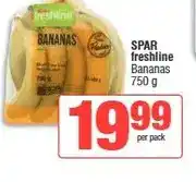 Spar SPAR freshline Bananas 750 g offer