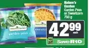 Spar Nature's Garden Garden Peas or Sweetcorn 750 g offer