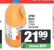 Spar SPAR Burst Juice 2 litre Assorted offer