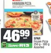 Spar SPAR Frozen Pizza 250 g - 300 g Assorted offer
