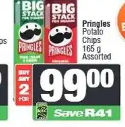 Spar Pringles Potato Chips 165 g Assorted (Buy any 2) offer