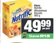 Spar Alpen Nutrific Wholewheat Biscuits 900 g offer