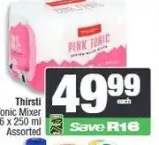 Spar Thirsti Tonic Mixer 6 x 250 ml Assorted offer