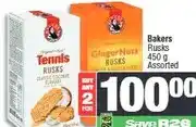 Spar Bakers Rusks 450 g Assorted (Buy any 2) offer