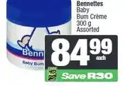 Spar Bennettes Baby Bum Crème 300 g Assorted offer