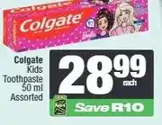 Spar Colgate Kids Toothpaste 50 ml Assorted offer