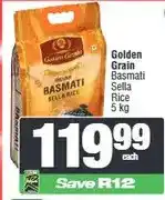 Spar Golden Grain Basmati Sella Rice 5 kg offer